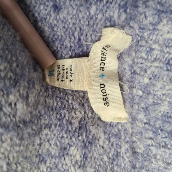 Silence & Noise Purple Marled Open V-neck Sweater - Picture 3 of 7